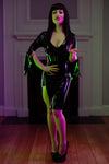 'Vampira' knee length dress in Black.