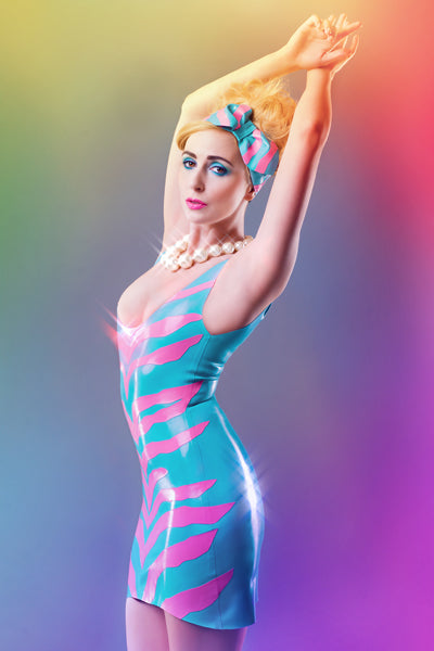 Latex Zebra head band.