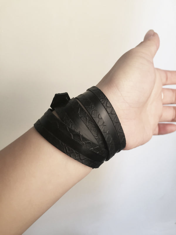 Latex Python unisex cuff.