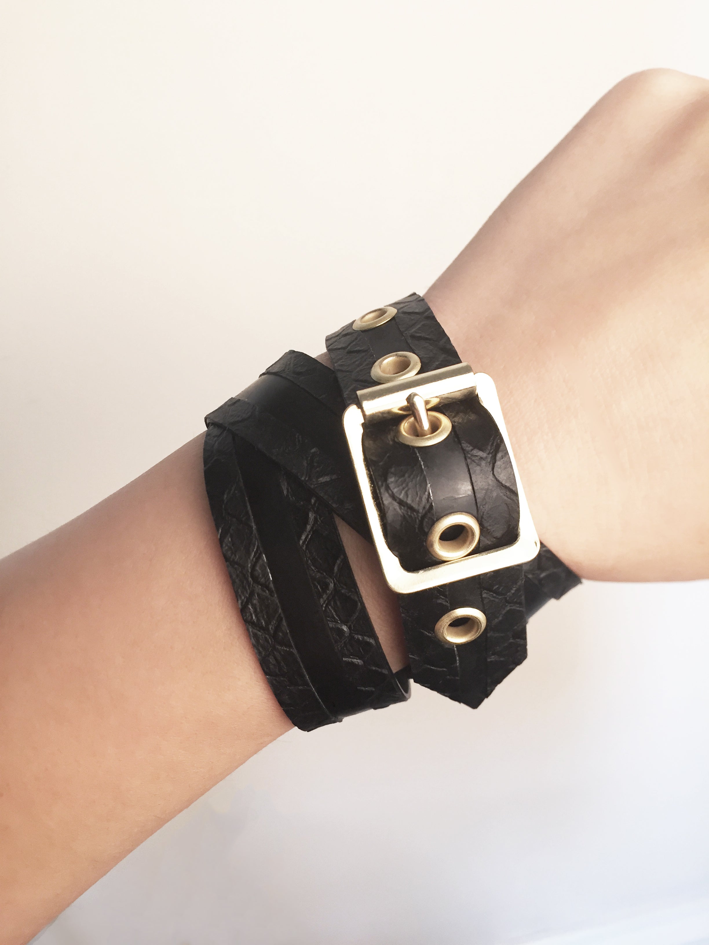 Latex Python unisex cuff.