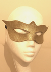 Latex eye mask in Gold Glitter.