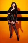 Latex Daniella tail jacket with long sleeves in Black.
