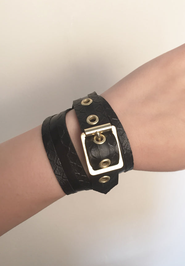 Latex Python unisex cuff.